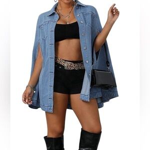 SHEIN Light Blue Denim Jacket